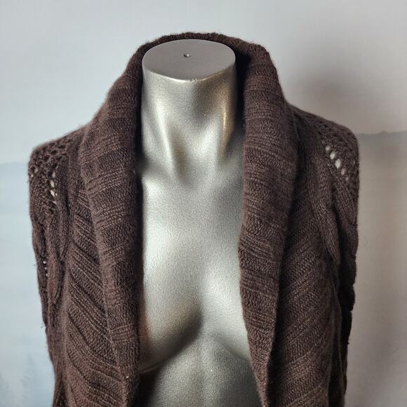 Autumn Cashmere 100% Pure Cashmere Chocolate Brown Knit Cardigan | Women's XS - Picture 3 of 12